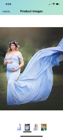 Light Blue Maternity Dress