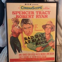 1954 Movie Poster “Bad Day At Black Rock”