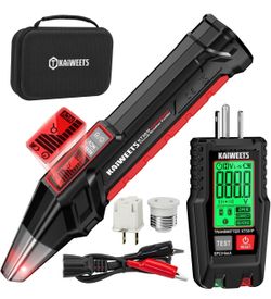 KAIWEETS KT301P Circuit Breaker Finder GFCI Outlet Tester LCD NCV Tool Kit..