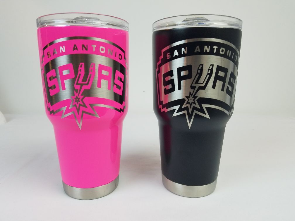 San Antonio spurs powder coat paint 30oz Tumbler's