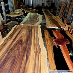 Custom Epoxy River Tables & Parota