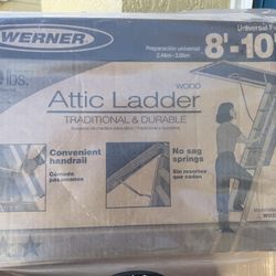 NEW Werner Attic Ladder (8-10 ft) - Still in Box