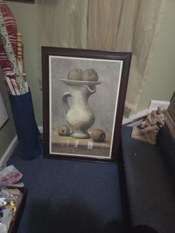 Pablo Picasso Still Life with a Pitcher and Apples Custom Framed Print