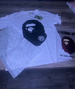 White bape tee