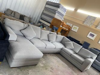 Fabric sectionals grey