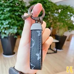 Beautiful Leather Luxury Rope Keychain .