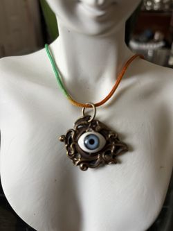 Glass Eye Over Brass Antique Items Hand Crafted By American Glass Artist G. Fone.