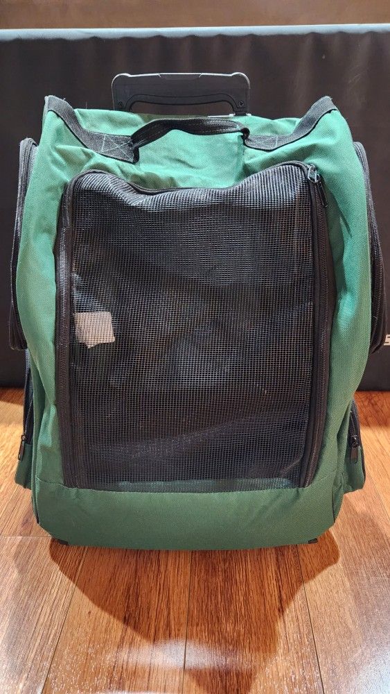 Rolling Backpack Travel Pet Carrier for Cats, Dogs, Rabbits or Birds - $30