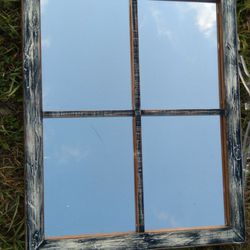 18x22 Rustic Window Frame Mirror 