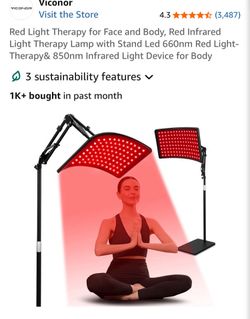 Viconor Red Light Therapy Lamp with Stand