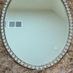 Glass Jeweled Mirror