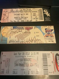 Baseball Tickets. 3 tickets different games