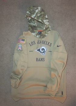 Nike LA Los Angeles Rams Salute To Service Hoodie Sweatshirt Camo Mens Large NFL