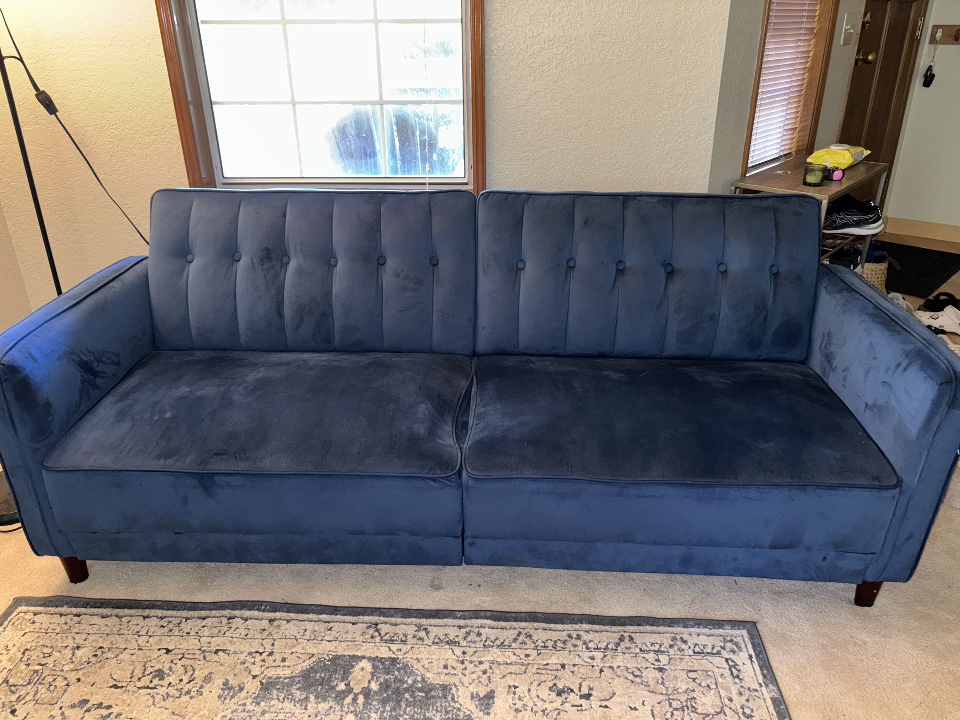Blue Velvet Couch