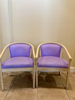 Pair Of Wood/Upholstered Arm Chairs