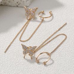 Butterfly Earring Gold Plated 
