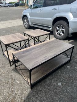 Coffee Table & 2 Side Table Set