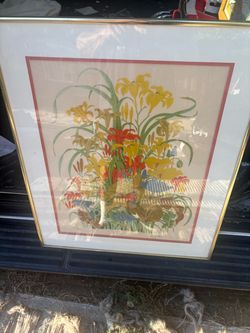 Framed Floral Botanical Print, Signed and Numbered