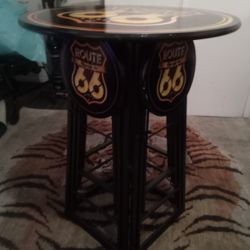 Route 66 Cable With Four Chairs That Fold Under Table Metal