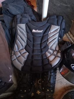 Baseball Catcher Pads Vest And Helmet