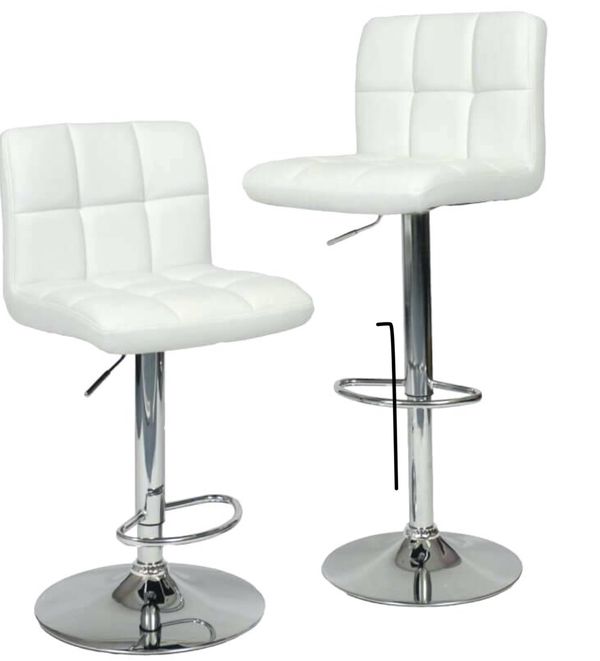 2 White Leather Bar Stools For In Matthews Nc Offerup