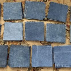 136  - 6”square Denim Pre-cut