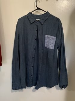 Blue button up