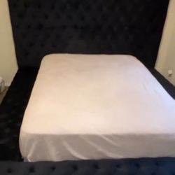 Queen Black Tufted Bed Frame