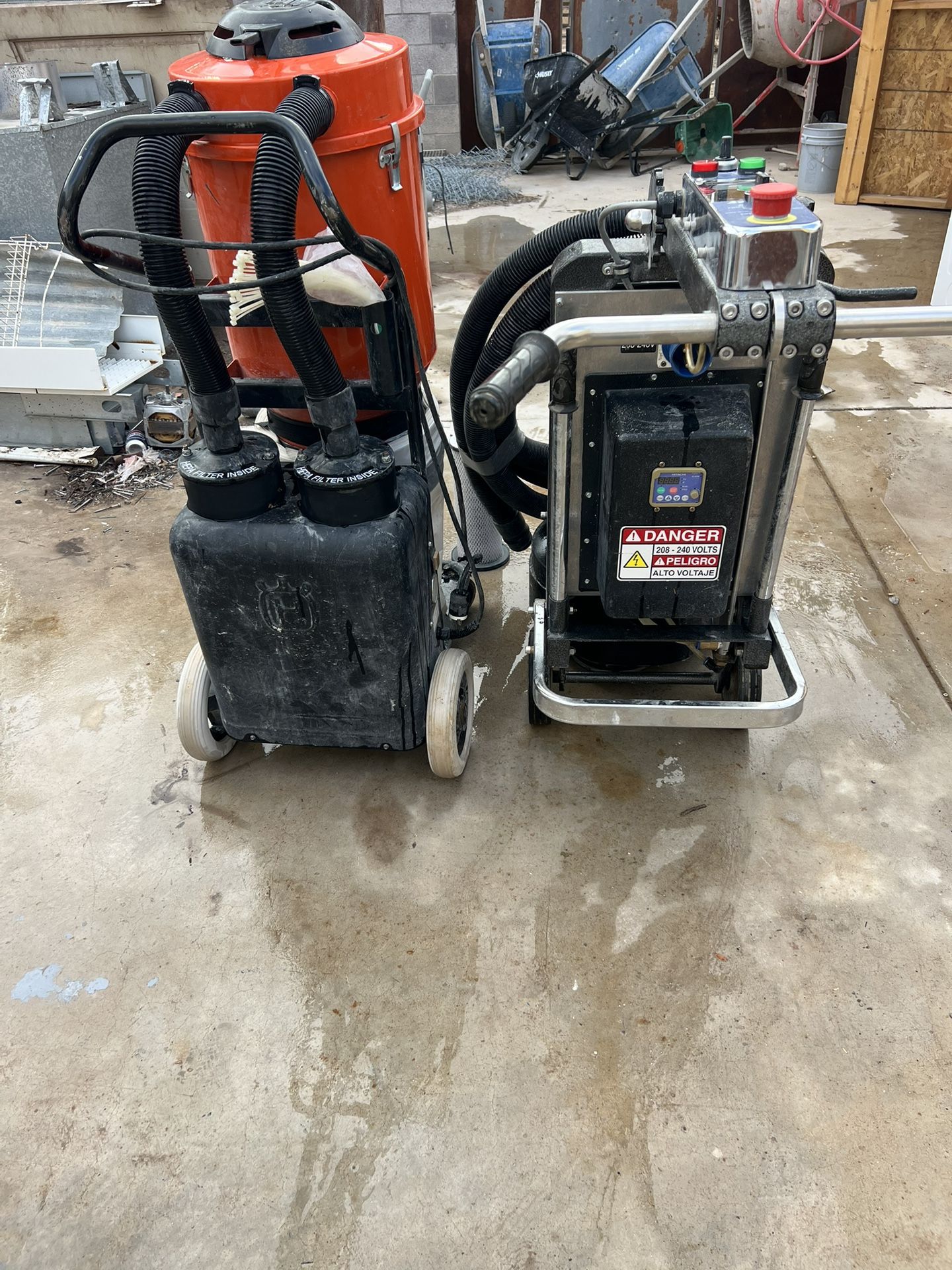 Concrete Floor Grinder/ Polisher And Vacuum 