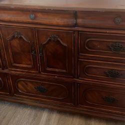 Vintage Ornate Wood Dresser