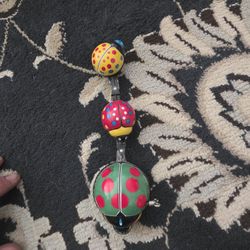 Vintage Cool Windup Lady Bug Toy