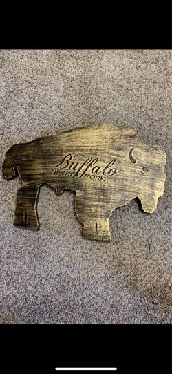 Buffalo shaped wall plaque