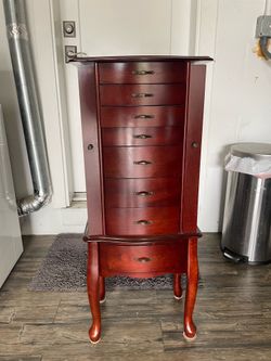 Armoire Jewelry cabinet, Noble Cherry by Worthington