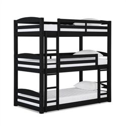 Brand New Brown Twin/Twin/Twin Bunkbed