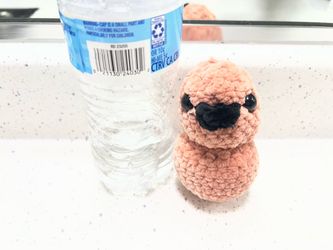 Handmade crochet duck