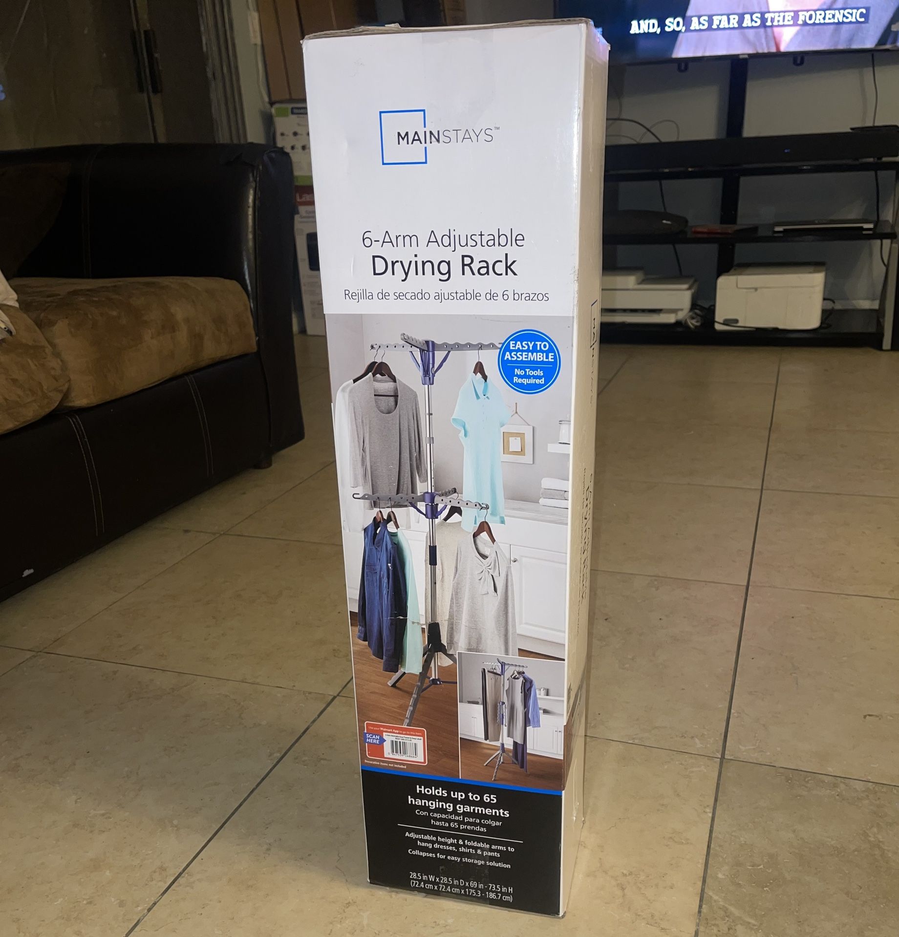 Mainstays 6 arm adjustable drying rack hotsell