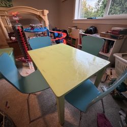 Children’s Wood Table And Chairs 