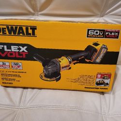 DeWALT DCG418X1 FLEXVOLT 60V MAX 4-1/2 - 6" Angle Grinder W/ Kickback Brake