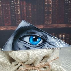 Two Way Mirror Prop Replica w Printed Eye on Glass by Wizarding Truck