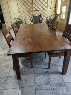 Crate and Barrel Honey Basque Table and Chairs