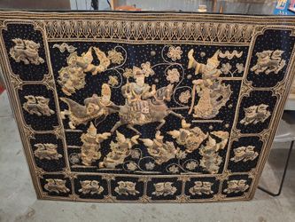 Large 1940's Burmese Kalaga Tapestry 