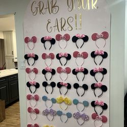 Grab your ears Disneyland party backdrop wall