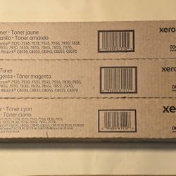 Xerox Toner Bundle CMY Yellow Magenta Cyan New Sealed