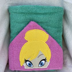 Tinkerbell Inspired Hooded Towel