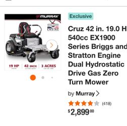 Cruz zero turn new