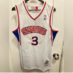 NWT Allen Iverson Retro 76ers Jersey. Mitchell & Ness Size Large.