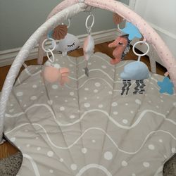 Baby Play Gym Mat | Softer & Enlarged Seashell Tummy Time Mat