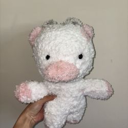 Handmade crochet fluffy cow— PICKUP ONLY