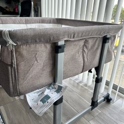 Ihoming Double Bassinets For 2 Babies, Twins Infant Co Sleeper Bedside Crib Attaches to Bed
