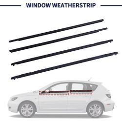 p Window Moulding Trim Seal Belt 4Pcs Mazda 3 
